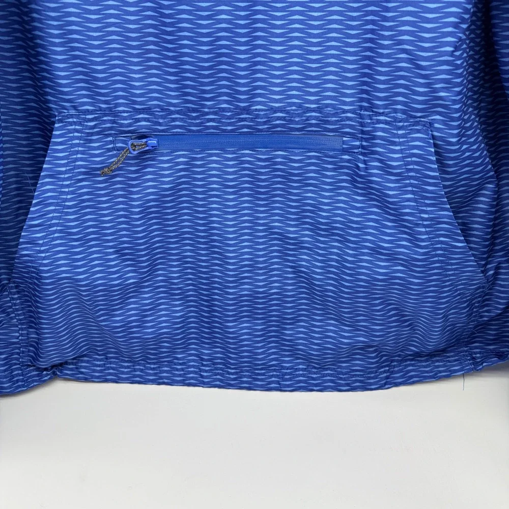 Holloway New England Patriots Windbreaker Mens 2XL Blue QuarterZip Hooded Jacket - Picture 4 of 12